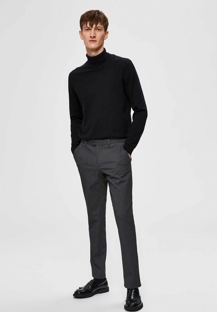 Budget ❤️ Selected Homme SLHSLIM-CARLO FLEX PANTS - Pantalon Classique - Grey Melange 👏 2 Budget ❤️ Selected Homme SLHSLIM-CARLO FLEX PANTS - Pantalon Classique - Grey Melange 👏 – Image 2