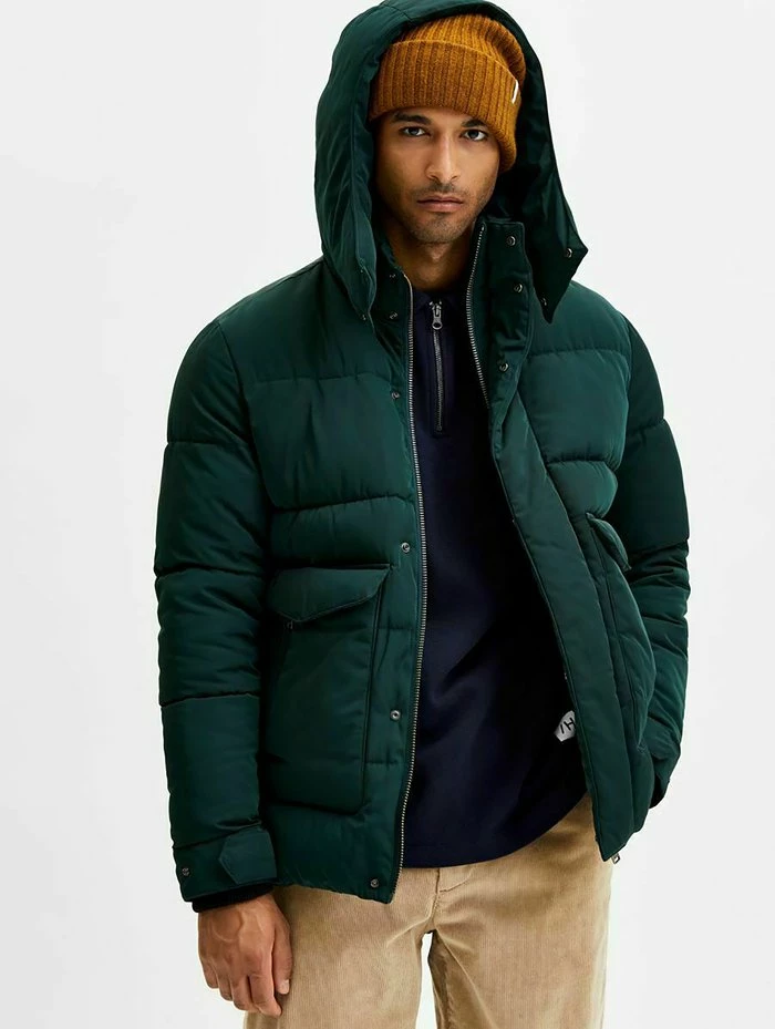 Nouveau ⭐ Selected Homme Veste D'hiver - Scarab 🎉 4 Nouveau ⭐ Selected Homme Veste D'hiver - Scarab 🎉 – Image 4