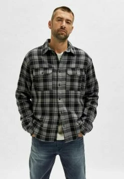 Grosses soldes 🥰 Selected Homme LOOSE FIT - Chemise - Grey 🔥