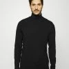 Remise 😍 Selected Homme SLHRORY ROLL NECK TEE - T-shirt à Manches Longues - Black 🔔