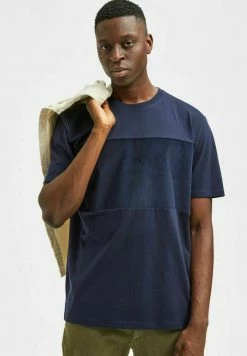 Promo 😀 Selected Homme RUNDHALS - T-shirt Basique - Sky Captain 👍 -Selected Homme Soldes Boutique 04fe833261264708a41206e92b3aa4e8