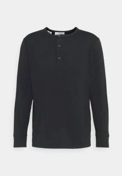 Grosses soldes 🥰 Selected Homme SLHBAKER SPLIT NECK TEE - T-shirt à Manches Longues - Black 🎁 -Selected Homme Soldes Boutique 07a091c7ab4d4047b484438e4b63e7df
