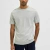 Sortie 🔥 Selected Homme T-shirt Basique - Grey 🤩