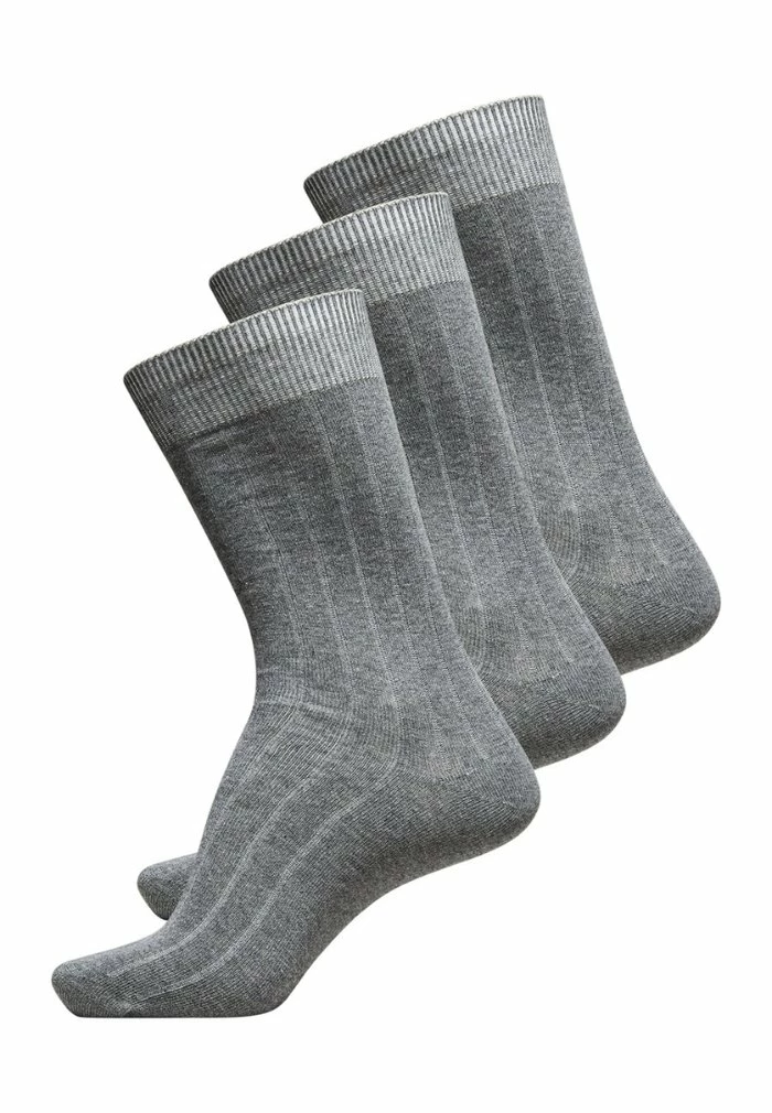 De gros 😀 Selected Homme 3PACK - Chaussettes - Grey ✔️ 1 De gros 😀 Selected Homme 3PACK - Chaussettes - Grey ✔️