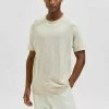 Le moins cher 😉 Selected Homme T-shirt Basique - Egret 🔥
