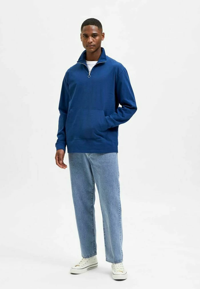 Meilleure vente ✨ Selected Homme Pullover - Estate Blue 🔥 2 Meilleure vente ✨ Selected Homme Pullover - Estate Blue 🔥 – Image 2