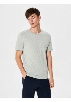 Remise 🤩 Selected Homme SHDTHEPERFECT - T-shirt Basique - Light Grey Melange 🎁
