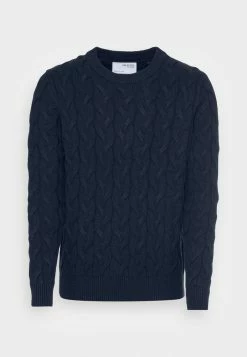 Grosses soldes 🎁 Selected Homme SLHRABI CABLE CREW NECK - Pullover - Dark Sapphire 😀 -Selected Homme Soldes Boutique 14cfc313d44d46eb87f5782567d01775