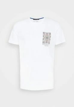 Bon marché 🎁 Selected Homme SLHCITY ONECK TEE - T-shirt Imprimé - Bright White 🤩 -Selected Homme Soldes Boutique 15862ce6378a4e4b95bda8f390938199