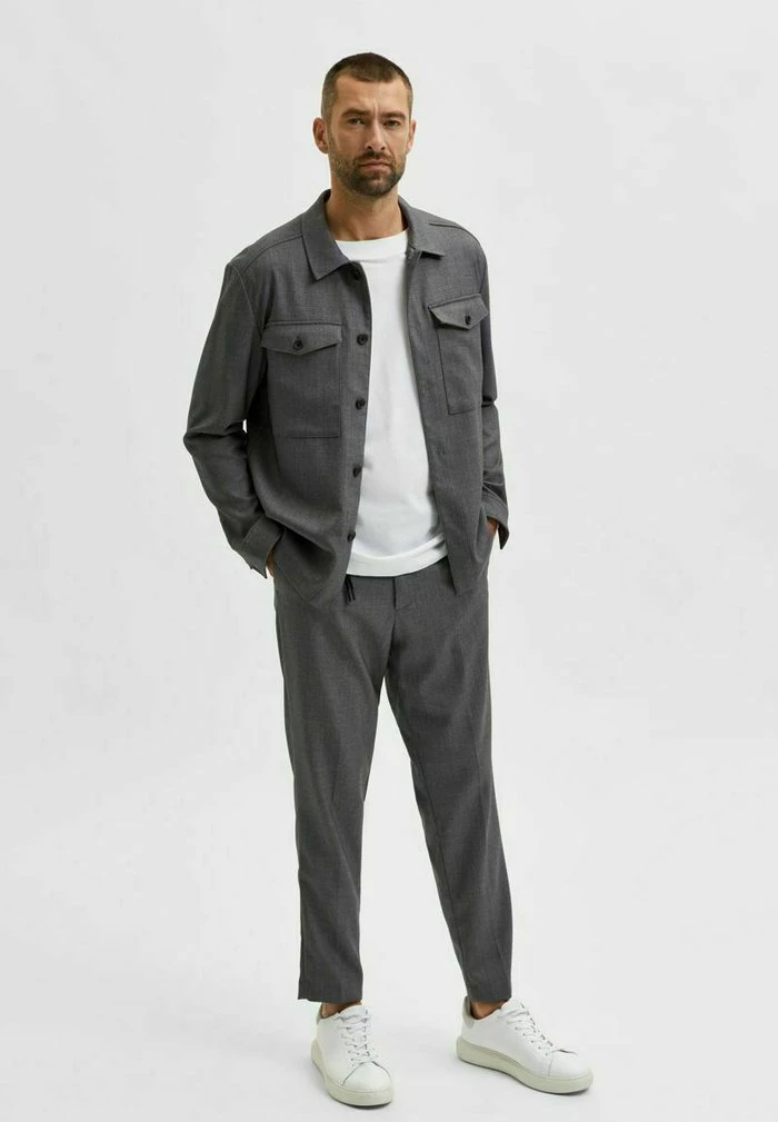 Top 10 🥰 Selected Homme HYBRID - Veste Légère - Grey Melange 💯 2 Top 10 🥰 Selected Homme HYBRID - Veste Légère - Grey Melange 💯 – Image 2