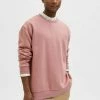 Le moins cher 🤩 Selected Homme RUNDHALS - Pullover - Ash Rose ✨