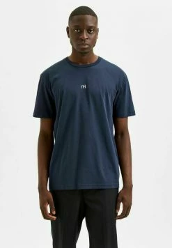 Grosses soldes 🔥 Selected Homme KURZE ÄRMEL - T-shirt Basique - Dark Sapphire 😀