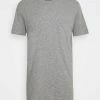 Promo 👍 Selected Homme SLHREGCARLOS O NECK TEE - T-shirt Basique - Light Grey Melange 🎁