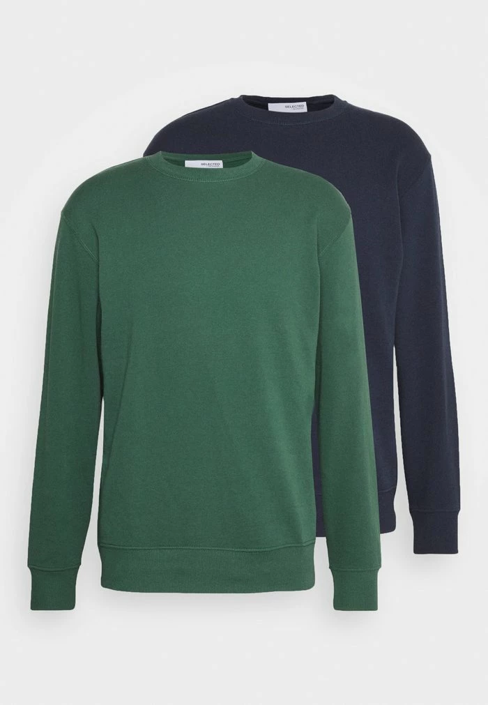 Promo 💯 Selected Homme CALEB CREW NECK 2 PACK - Sweatshirt - Navy/trekking Green ⭐ 5 Promo 💯 Selected Homme CALEB CREW NECK 2 PACK - Sweatshirt - Navy/trekking Green ⭐ – Image 5