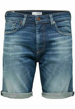 Nouveau ❤️ Selected Homme BIO-BAUMWOLL - Short En Jean - Dark Blue Denim 👍 -Selected Homme Soldes Boutique 1f85b8d3efe14820b0d6afeba8c0aa63