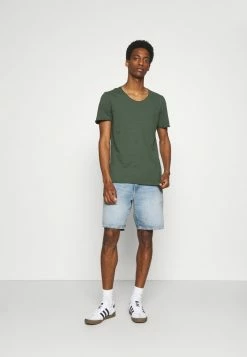 Meilleure affaire 🤩 Selected Homme SLHNEWMERCE O NECK TEE 3PACK - T-shirt Basique - Black/dove Melange/cilantro Melan 😉