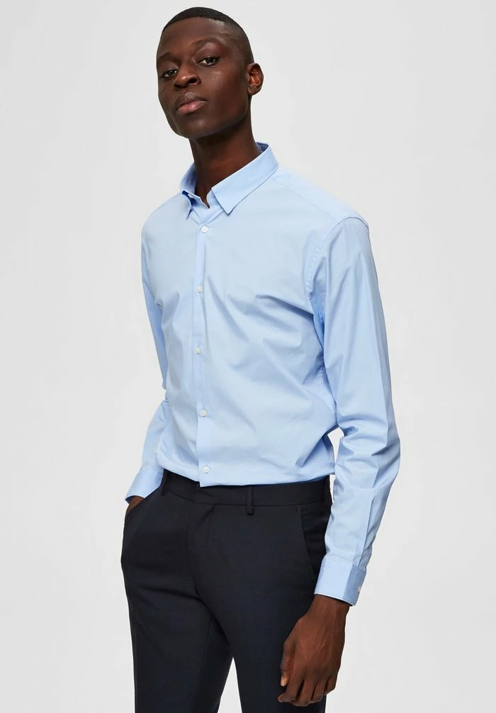 Sortie 🛒 Selected Homme SLIM FIT - Chemise - Light Blue 🔔 1 Sortie 🛒 Selected Homme SLIM FIT - Chemise - Light Blue 🔔