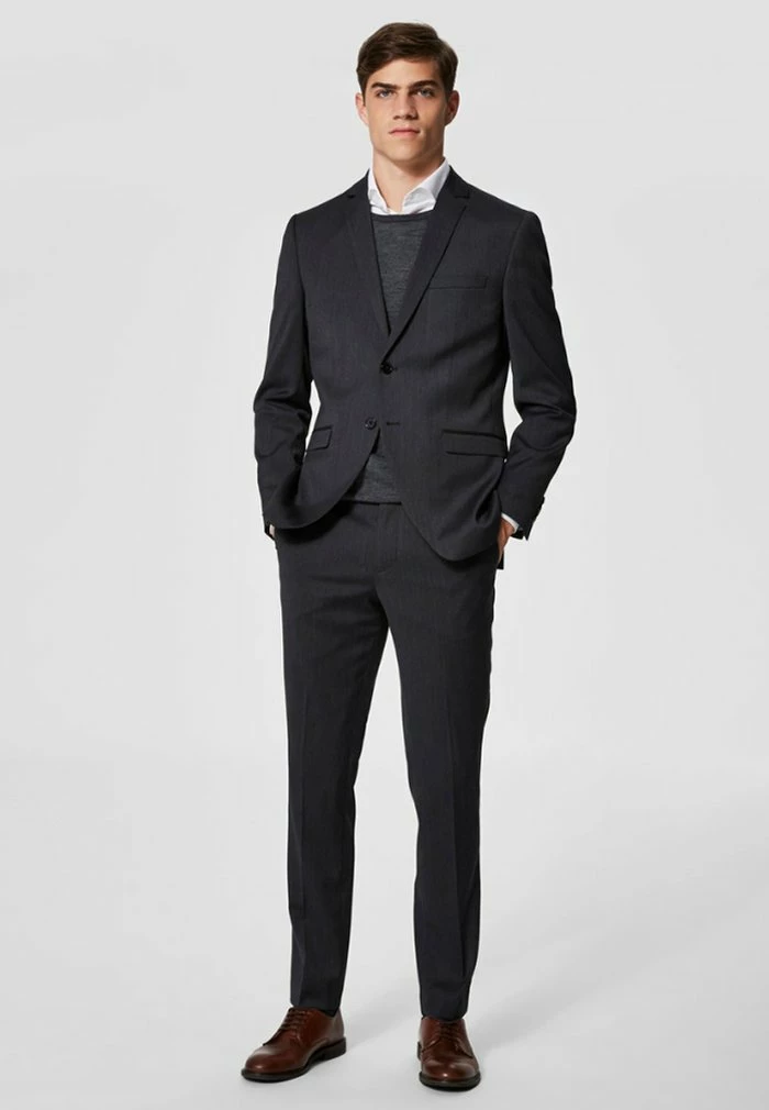 Grosses soldes ✨ Selected Homme Pantalon De Costume - Grey 🧨 2 Grosses soldes ✨ Selected Homme Pantalon De Costume - Grey 🧨 – Image 2