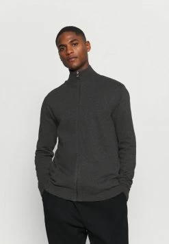 Sortie 🥰 Selected Homme SLHBERG FULL ZIP CARDIGAN - Gilet - Antracit/melange 💯