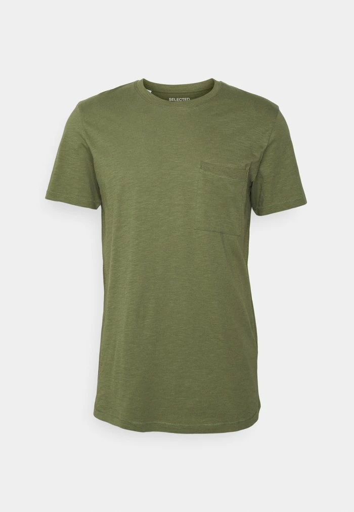 Bon marché ✔️ Selected Homme ROCKFORD TEE - T-shirt Basique - Olivine 🔔 4 Bon marché ✔️ Selected Homme ROCKFORD TEE - T-shirt Basique - Olivine 🔔 – Image 4