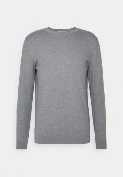 Grosses soldes 😉 Selected Homme SLHBERG CREW NECK - Pullover - Medium Grey Melange ✨ -Selected Homme Soldes Boutique 258513c120034fc780762010e119dd15