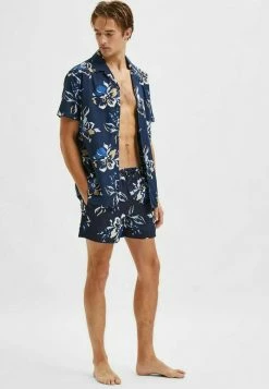 Meilleur prix 😀 Selected Homme BEDRUKTE - Short De Bain - Sky Captain 😀 -Selected Homme Soldes Boutique 2659175853094094841be91084efd737