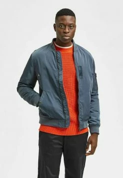 Meilleur prix ⭐ Selected Homme Blouson Bomber - India Ink 🧨
