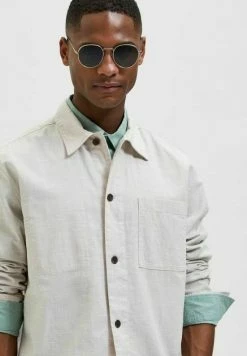 De gros ⌛ Selected Homme Lunettes De Soleil - Silver 🔔