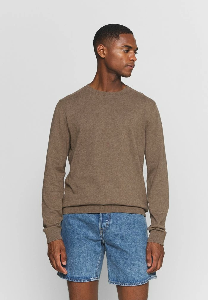 Budget 🎉 Selected Homme SLHBERG CREW NECK - Pullover - Teak/melange 🛒 1 Budget 🎉 Selected Homme SLHBERG CREW NECK - Pullover - Teak/melange 🛒