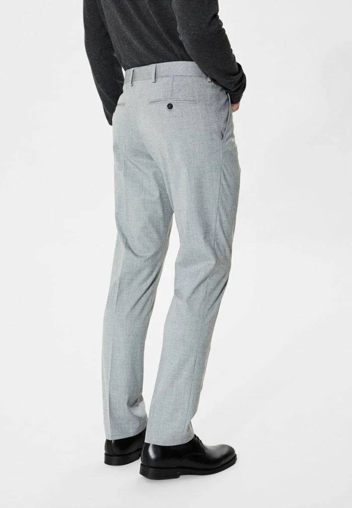 Offres 👍 Selected Homme Pantalon De Costume - Light Grey Melange 😀 3 Offres 👍 Selected Homme Pantalon De Costume - Light Grey Melange 😀 – Image 3