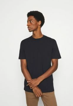 Grosses soldes 🛒 Selected Homme SLHRELAXCOLMAN O NECK - T-shirt Basique - Black 💯