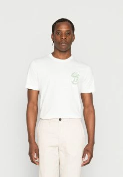 Nouveau 😀 Selected Homme BROCK TEE - T-shirt Imprimé - Cloud Dancer 🌟