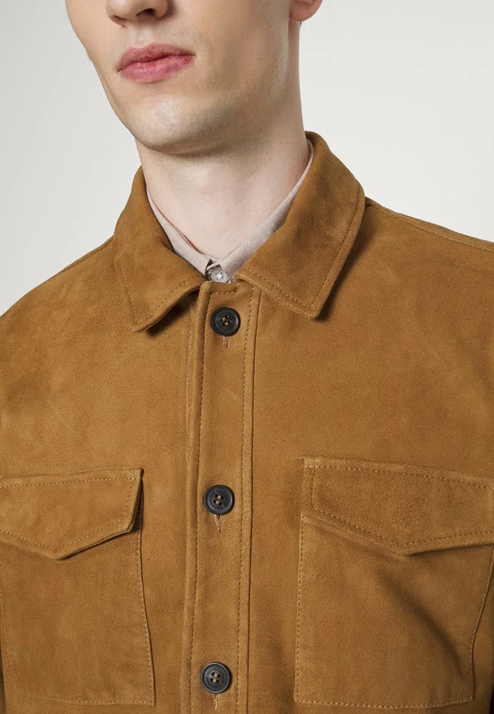 Top 10 🎁 Selected Homme SLHCARTER OVERSHIRT - Veste En Cuir - Toffee 🌟 6 Top 10 🎁 Selected Homme SLHCARTER OVERSHIRT - Veste En Cuir - Toffee 🌟 – Image 6