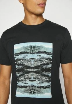 Le moins cher 💯 Selected Homme SLHMARIO O-NECK TEE - T-shirt Imprimé - Jet Black ❤️ -Selected Homme Soldes Boutique 2f9191fe7a97483e8b8b83cb43db2080