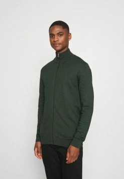 Vente flash 🤩 Selected Homme SLHBERG FULL ZIP CARDIGAN - Gilet - Darkest Spruce 👍