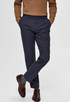 Le moins cher 🥰 Selected Homme SLHSLIM ARVAL PANTS - Pantalon Classique - Navy Blazer/check ✔️
