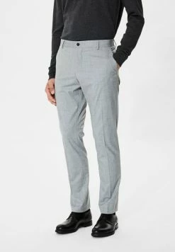 Offres 👍 Selected Homme Pantalon De Costume - Light Grey Melange 😀