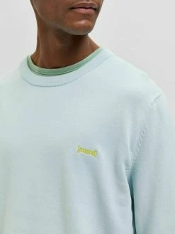 Coupon 👍 Selected Homme LANGÄRMELIGER - Pullover - Pastel Blue 🧨 -Selected Homme Soldes Boutique 34d8cf5241f24295a1dda07eaa4b815e
