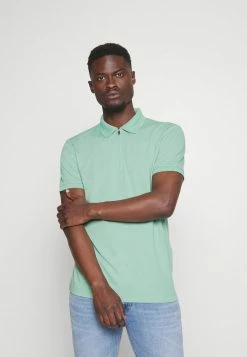 Budget ✔️ Selected Homme SLHFAVE ZIP - Polo - Granite Green 💯