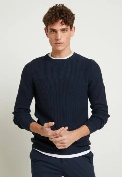 Nouveau ❤️ Selected Homme SLHBERG CREW NECK - Pullover - Navy Blazer/melange 🔥