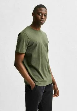 Le moins cher ❤️ Selected Homme SLHNORMAN SS O-NECK S NOOS - T-shirt Basique - Forest Night 👏