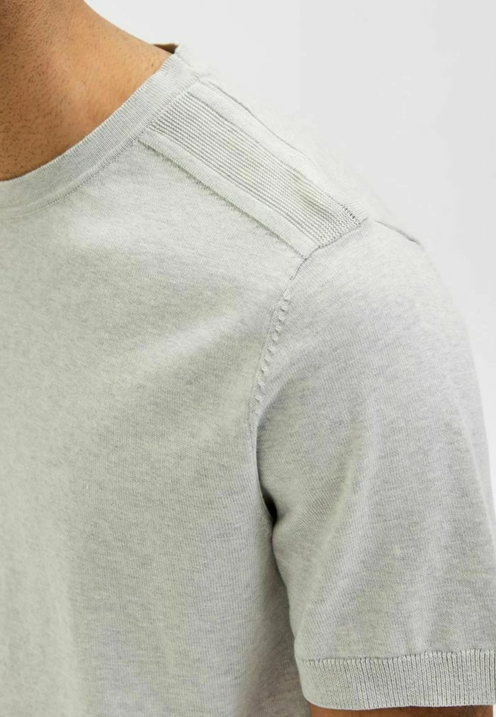 Sortie 🔥 Selected Homme T-shirt Basique - Grey 🤩 5 Sortie 🔥 Selected Homme T-shirt Basique - Grey 🤩 – Image 5