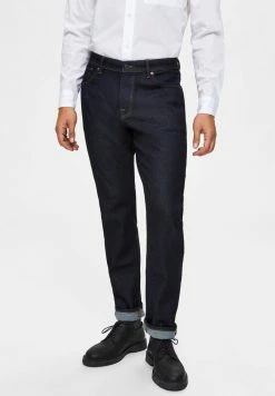 Meilleure affaire 🔔 Selected Homme Jean Droit - Black Denim 🔔