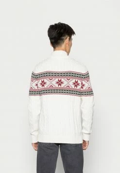 Budget 🔥 Selected Homme SLHFLAKE CABLE HIGH NECK - Pullover - Egret 🥰 -Selected Homme Soldes Boutique 3be0f23be7f7447995d30301bba7d89a