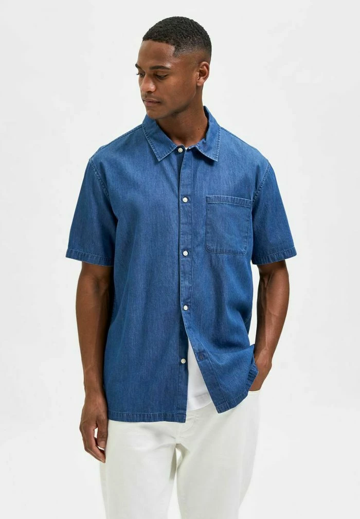 Vente flash 😍 Selected Homme LÄSSIGES - Chemise - Medium Blue Denim 👍 1 Vente flash 😍 Selected Homme LÄSSIGES - Chemise - Medium Blue Denim 👍