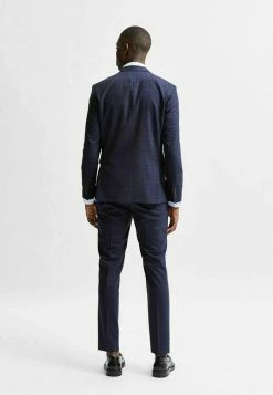 Remise 🔔 Selected Homme KOMFORTSTRETCH FENSTERKARO - Blazer - Dark Blue 👏 -Selected Homme Soldes Boutique 3da1cfc3aa7441fdba551b9efbf9e719