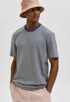 Tout neuf 😉 Selected Homme T-shirt Imprimé - Navy Blue 😍 -Selected Homme Soldes Boutique 3f34180730844c6089fedef76f93d478