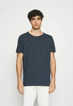 Coupon ⭐ Selected Homme SLHMORGAN STRIPE O NECK TEE - T-shirt Basique - Dark Sapphire/egret 😉 -Selected Homme Soldes Boutique 401732d204724697a0ffde2502758d28