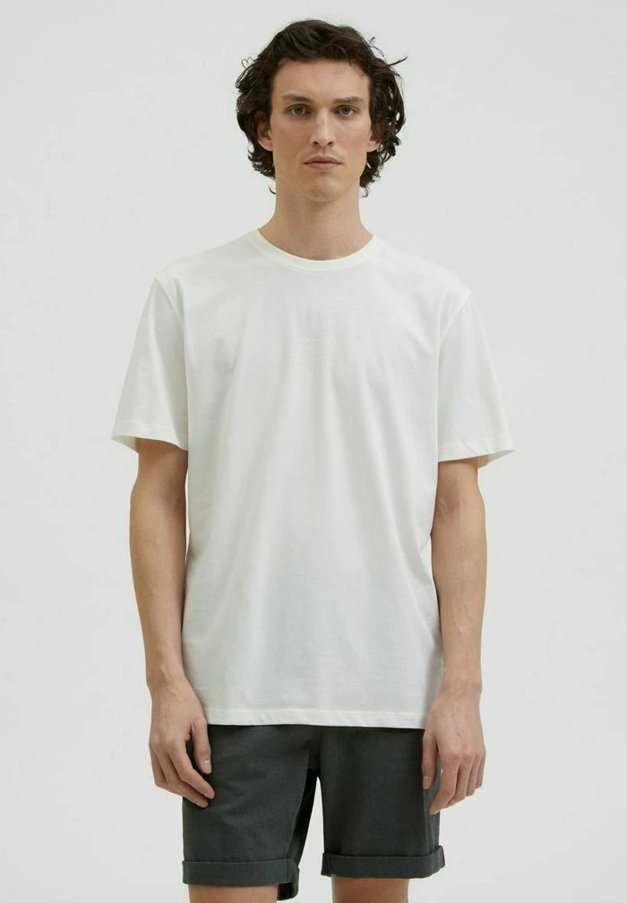 Grosses soldes 🎁 Selected Homme T-shirt Imprimé - Egret 🔔 1 Grosses soldes 🎁 Selected Homme T-shirt Imprimé - Egret 🔔