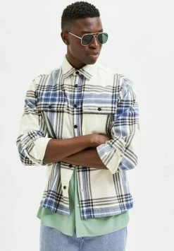 Meilleure vente 🌟 Selected Homme KARIERTES - Chemise - Dark Blue 🧨 -Selected Homme Soldes Boutique 4787c09dd05545ed92bfb028a2631769